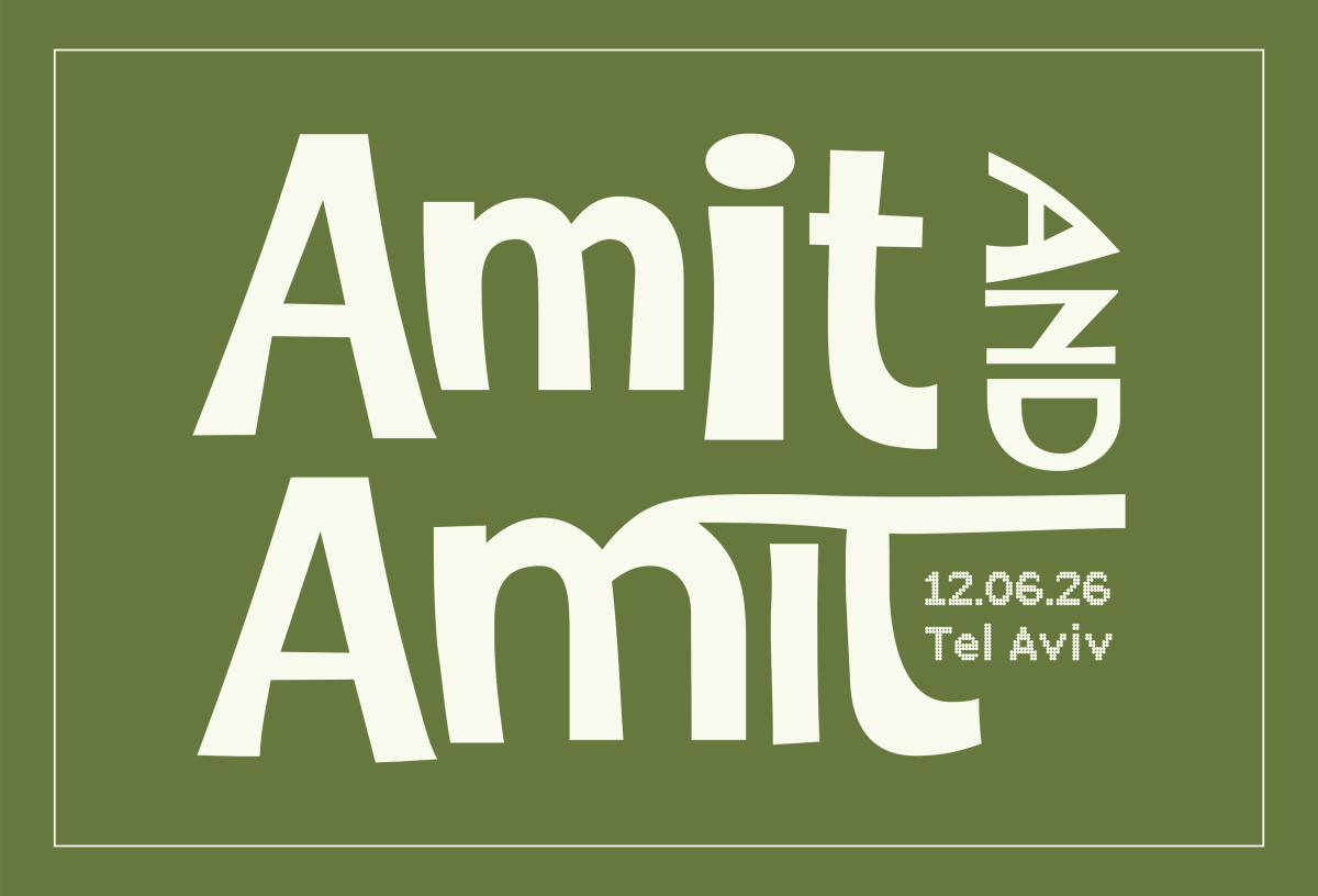 זהות החתונה של Amit and Amit בגוני ירוק זית ושמנת