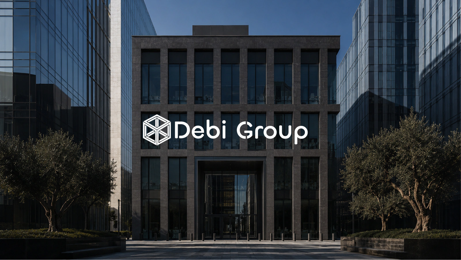 זהות Debi Group מוצגת על בניין משרדים מודרני